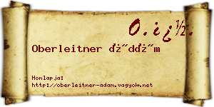 Oberleitner Ádám névjegykártya